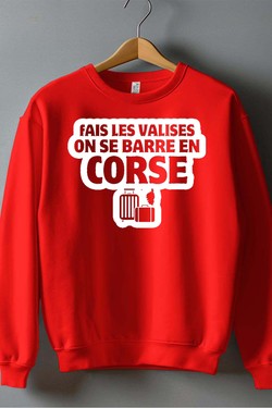 Direction la Corse - Sweat Col Rond Homme-MARINE