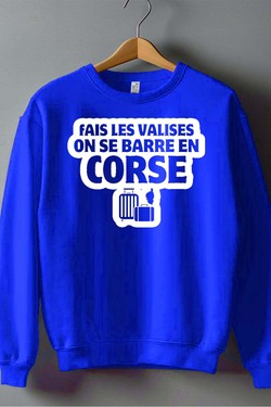 Direction la Corse - Sweat Col Rond Homme-MARINE