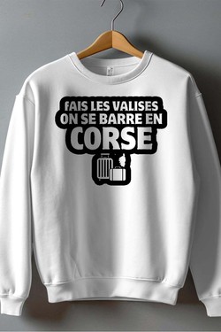 Direction la Corse - Sweat Col Rond Homme-MARINE