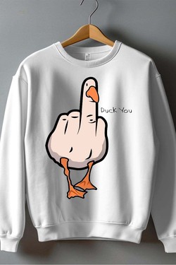 duck Canard Insolent - Sweat Col Rond Homme-BLEU ROI