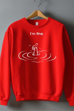 Everything is Fine - Sweat Col Rond Homme-BLANC