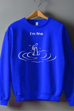 Everything is Fine - Sweat Col Rond Homme-BLANC