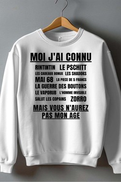 Génération Vintage - Sweat Col Rond Homme-ROUGE