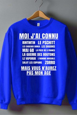 Génération Vintage - Sweat Col Rond Homme-ROUGE