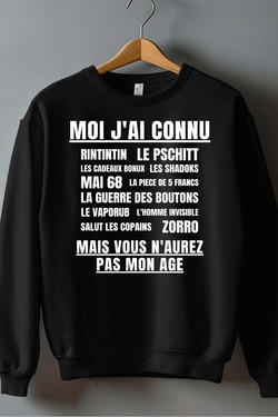 Génération Vintage - Sweat Col Rond Homme-ROUGE