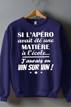 Passion Apéro - Sweat Col Rond Homme-MARINE