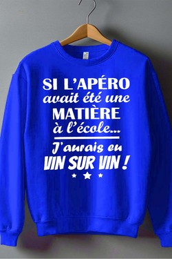 Passion Apéro - Sweat Col Rond Homme-MARINE