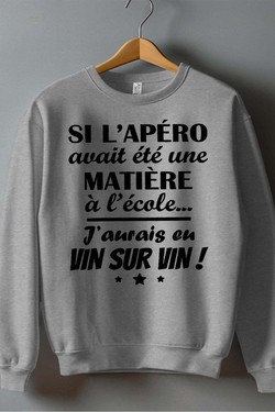 Passion Apéro - Sweat Col Rond Homme-MARINE
