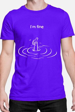Everything is Fine - Tshirt Homme-GRIS