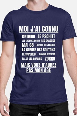 Génération Vintage - Tshirt Homme-MARINE