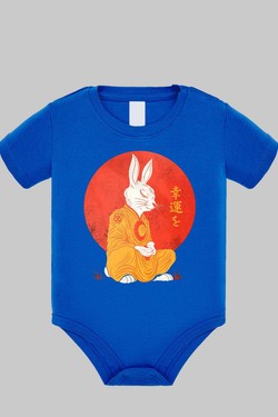 Meditation Rabbit - Body bébé-BLANC