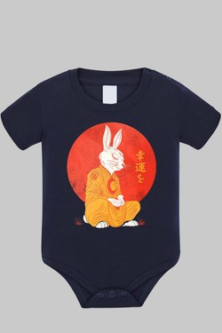Meditation Rabbit - Body bébé-BLANC
