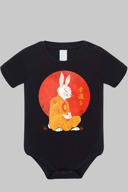 Meditation Rabbit - Body bébé-BLANC