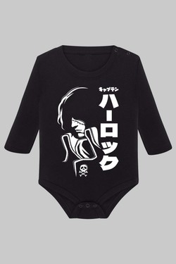 ALBATOR harlock - Body Manche longue bébé-NOIR