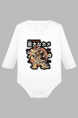 BROWSER Legendary Kaiju - Body Manche longue bébé-BLANC