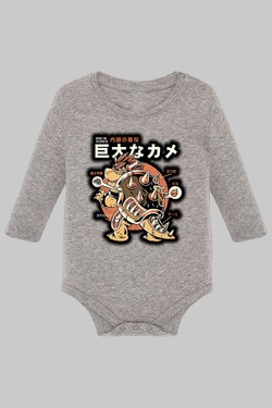 BROWSER Legendary Kaiju - Body Manche longue bébé-BLANC