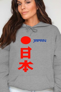 japon JP - Sweat Capuche Femme-BORDEAUX