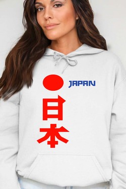 japon JP - Sweat Capuche Femme-BORDEAUX