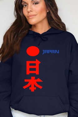 japon JP - Sweat Capuche Femme-BORDEAUX