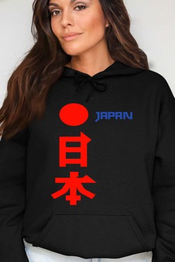 japon JP - Sweat Capuche Femme-BORDEAUX
