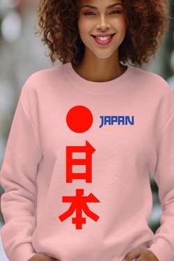 japon JP - Sweat Col Rond Femme-MARINE