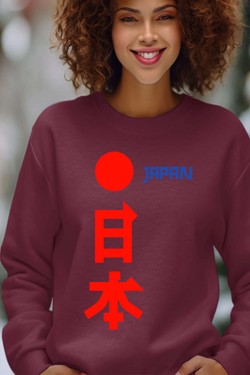 japon JP - Sweat Col Rond Femme-MARINE