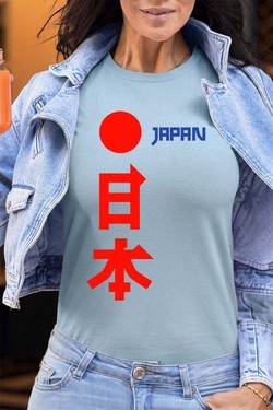 japon JP - Tshirt Femme - FC-BLEU CIEL