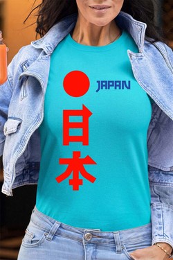 japon JP - Tshirt Femme - FC-BLEU CIEL