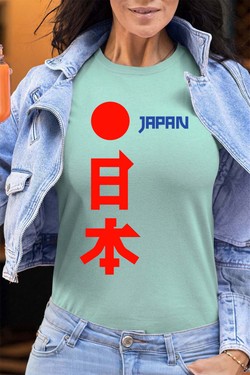 japon JP - Tshirt Femme - FC-BLEU CIEL