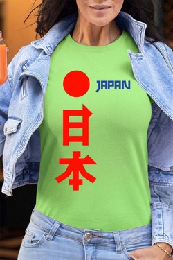 japon JP - Tshirt Femme - FC-BLEU CIEL