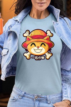 One Lucky Cat - Tshirt Femme - FC-TURQUOISE