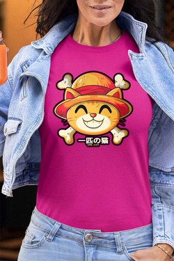 One Lucky Cat - Tshirt Femme - FC-TURQUOISE