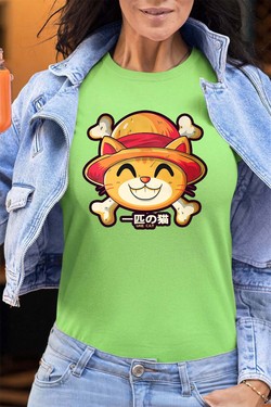One Lucky Cat - Tshirt Femme - FC-TURQUOISE
