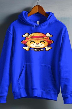 One Lucky Cat - Sweat capuche Homme-GRIS