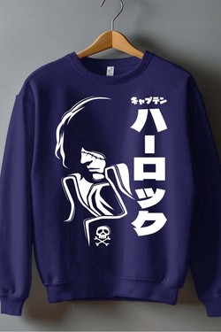 ALBATOR harlock - Sweat Col Rond Homme-NOIR