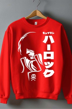 ALBATOR harlock - Sweat Col Rond Homme-NOIR