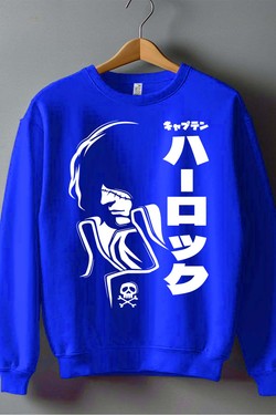 ALBATOR harlock - Sweat Col Rond Homme-NOIR