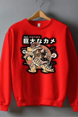BROWSER Legendary Kaiju - Sweat Col Rond Homme-ROUGE