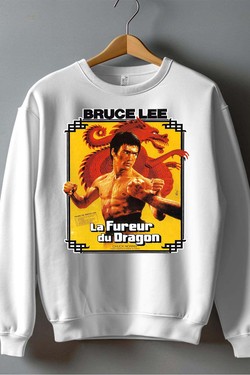 Dragon Spirit bruc lee - Sweat Col Rond Homme-MARINE