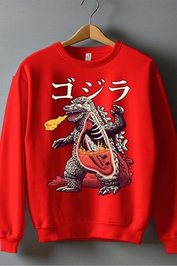 godzila vs titanic - Sweat Col Rond Homme-BLEU ROI