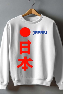 japon JP - Sweat Col Rond Homme-GRIS