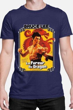 Dragon Spirit bruc lee - Tshirt Homme-ROUGE