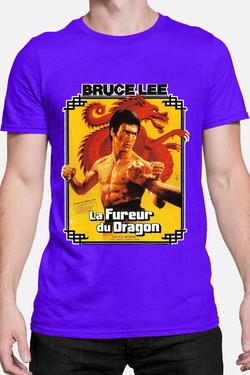 Dragon Spirit bruc lee - Tshirt Homme-ROUGE