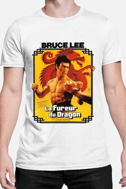 Dragon Spirit bruc lee - Tshirt Homme-ROUGE