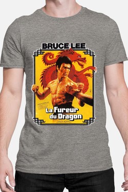 Dragon Spirit bruc lee - Tshirt Homme-ROUGE