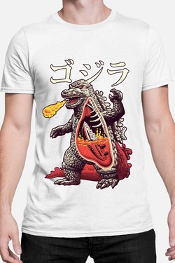 godzila vs titanic - Tshirt Homme-GRIS