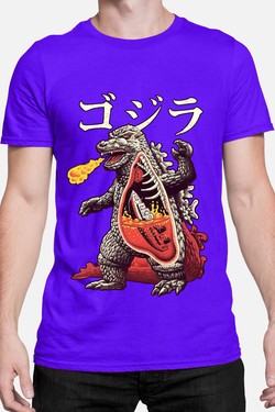 godzila vs titanic - Tshirt Homme-GRIS