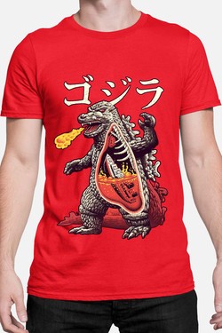 godzila vs titanic - Tshirt Homme-GRIS