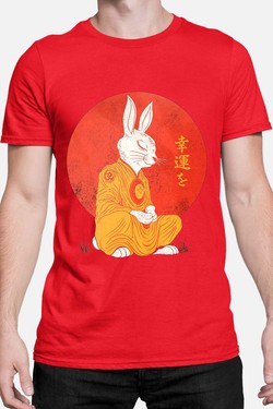 Meditation Rabbit - Tshirt Homme-MARINE