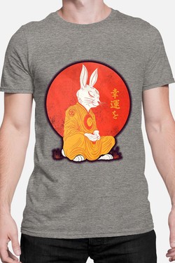 Meditation Rabbit - Tshirt Homme-MARINE